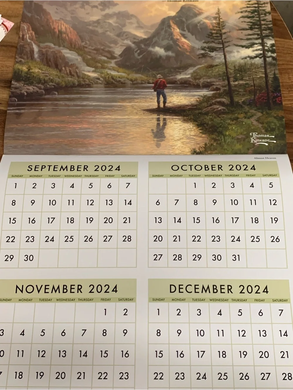 Thomas Kinkade Studios 2026 Deluxe Wall Calendar - Clean & No Writing